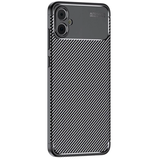 Samsung Galaxy A05 Kılıf Silikon Parmak İzi Bırakmayan Karbon Soft Negro Kapak - Siyah