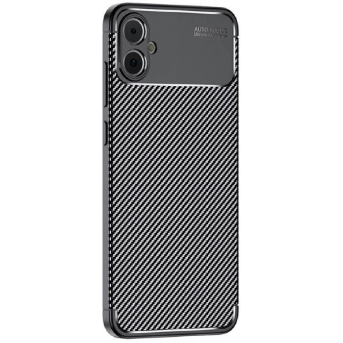 Samsung Galaxy A05 Kılıf Silikon Parmak İzi Bırakmayan Karbon Soft Negro Kapak - Siyah