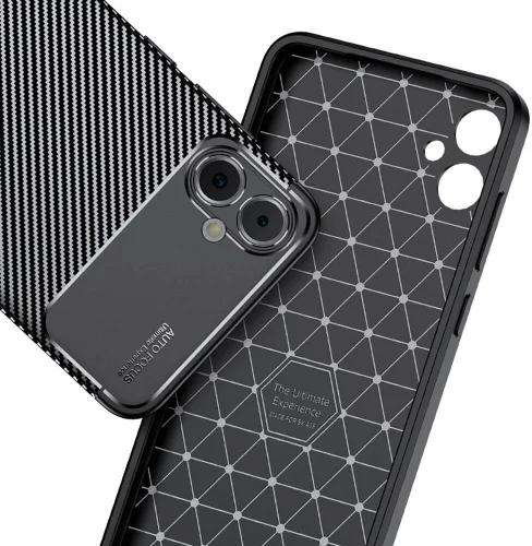 Samsung Galaxy A05 Kılıf Karbon Serisi Mat Fiber Silikon Negro Kapak - Siyah