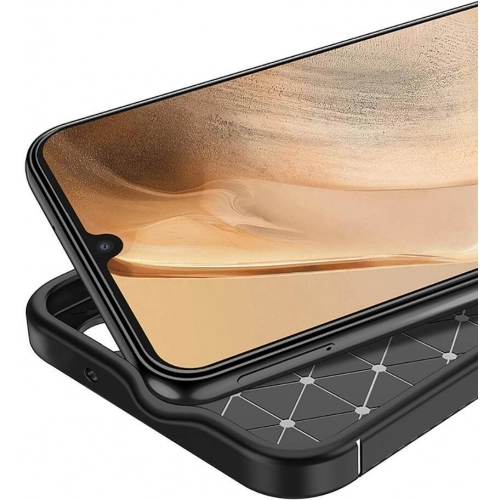 Samsung Galaxy A05 Kılıf Silikon Parmak İzi Bırakmayan Karbon Soft Negro Kapak - Siyah
