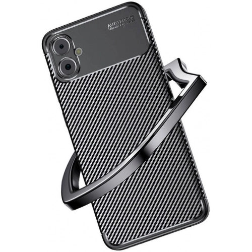 Samsung Galaxy A05 Kılıf Silikon Parmak İzi Bırakmayan Karbon Soft Negro Kapak - Siyah