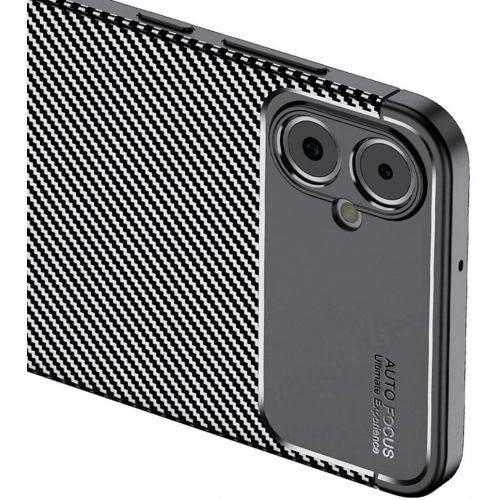 Samsung Galaxy A05 Kılıf Silikon Parmak İzi Bırakmayan Karbon Soft Negro Kapak - Siyah