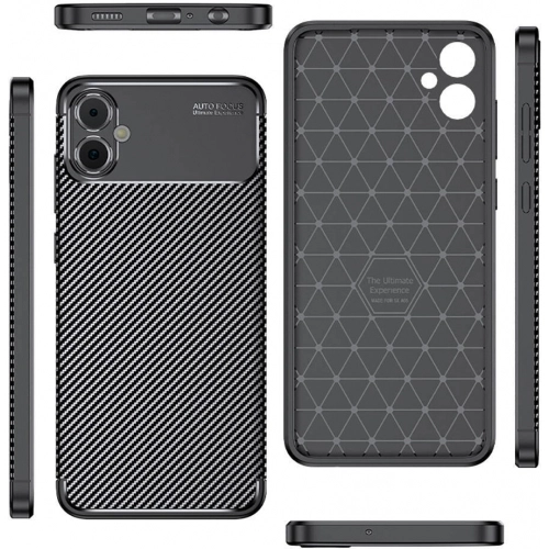 Samsung Galaxy A05 Kılıf Silikon Parmak İzi Bırakmayan Karbon Soft Negro Kapak - Siyah