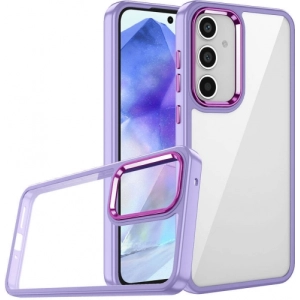 Samsung Galaxy A05s Kılıf Electro Silikon Renkli Flora Kapak - Lila