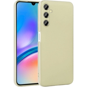 Samsung Galaxy A05s Kılıf İnce Soft Mat Renkli Esnek Silikon Kapak - Gold