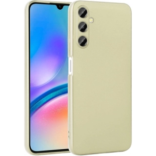 Samsung Galaxy A05s Kılıf İnce Soft Mat Renkli Esnek Silikon Kapak - Gold