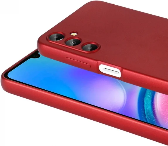 Samsung Galaxy A05s Kılıf İnce Mat Esnek Silikon - Kırmızı