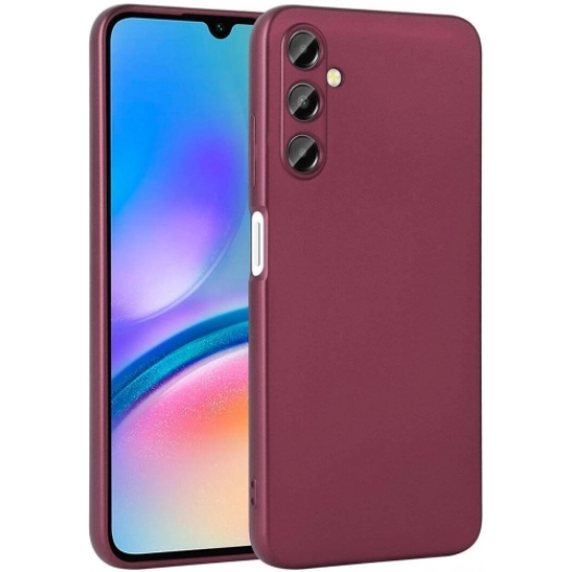 Samsung Galaxy A05s Kılıf İnce Soft Mat Renkli Esnek Silikon Kapak - Mürdüm