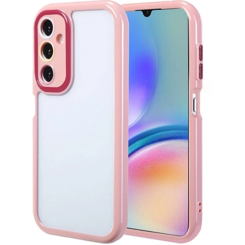 Samsung Galaxy A05s Kılıf Kamera Korumalı Renkli Kenar ve Çerçeve Tasarımlı Vitamin Kapak - Koyu Mor