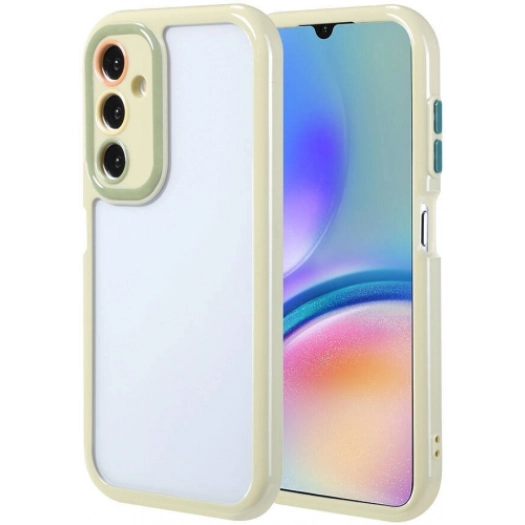 Samsung Galaxy A05s Kılıf Kamera Korumalı Renkli Kenar ve Çerçeve Tasarımlı Vitamin Kapak - Yeşil