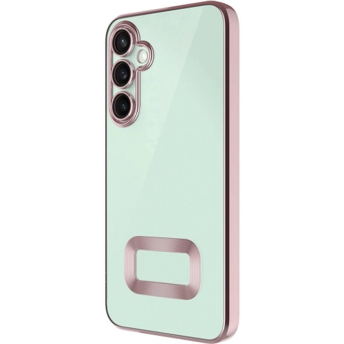 Samsung Galaxy A05s Kılıf Kamera Lens Korumalı Şeffaf Renkli Logo Gösteren Parlak Kapak - Koyu Mor