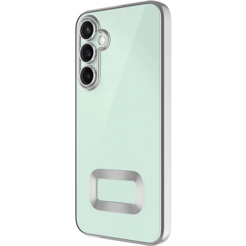 Samsung Galaxy A05s Kılıf Kamera Lens Korumalı Şeffaf Renkli Logo Gösteren Parlak Kapak - Siyah