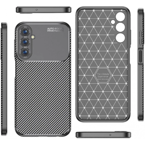 Samsung Galaxy A05s Kılıf Silikon Parmak İzi Bırakmayan Karbon Soft Negro Kapak - Siyah