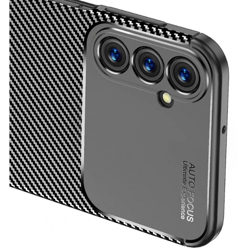 Samsung Galaxy A05s Kılıf Silikon Parmak İzi Bırakmayan Karbon Soft Negro Kapak - Siyah