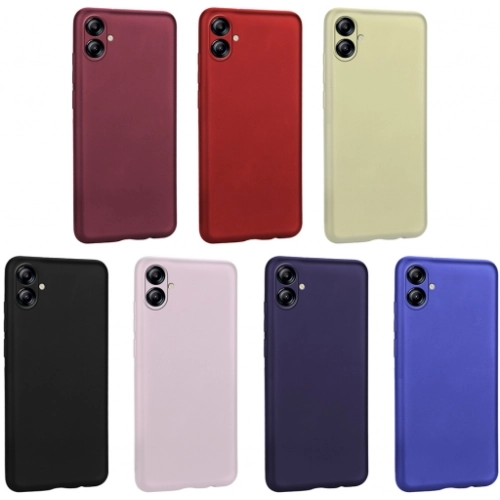 Samsung Galaxy A06 Kılıf İnce Soft Mat Renkli Esnek Silikon Kapak - Gold