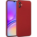 Samsung Galaxy A06 Kılıf İnce Soft Mat Renkli Esnek Silikon Kapak - Kırmızı