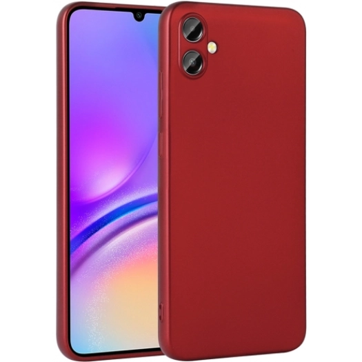 Samsung Galaxy A06 Kılıf İnce Soft Mat Renkli Esnek Silikon Kapak - Kırmızı