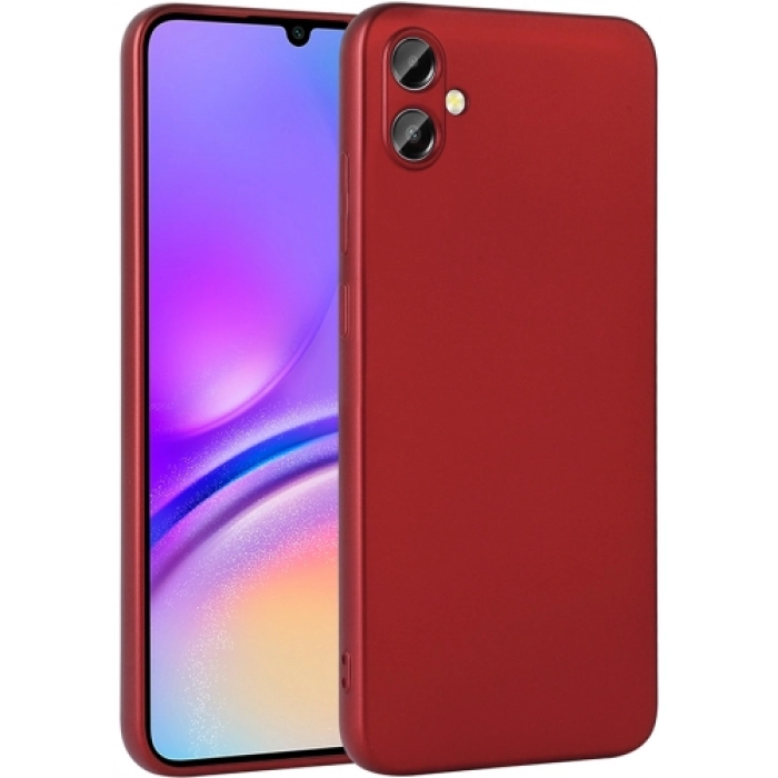Samsung Galaxy A06 Kılıf İnce Soft Mat Renkli Esnek Silikon Kapak - Kırmızı