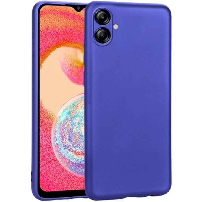Samsung Galaxy A06 Kılıf İnce Soft Mat Renkli Esnek Silikon Kapak - Saks Mavi