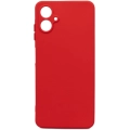 Samsung Galaxy A06 Kılıf Silikon Mat Esnek Kamera Korumalı Biye Kapak - Kırmızı