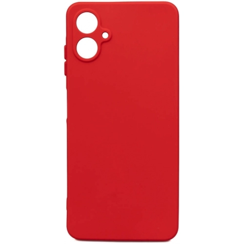Samsung Galaxy A06 Kılıf Silikon Mat Esnek Kamera Korumalı Biye Kapak - Kırmızı