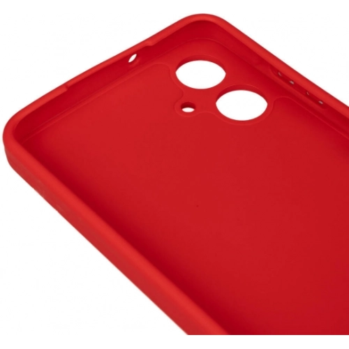 Samsung Galaxy A06 Kılıf Silikon Mat Esnek Kamera Korumalı Biye Kapak - Kırmızı