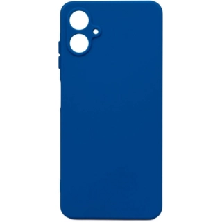 Samsung Galaxy A06 Kılıf Silikon Mat Esnek Kamera Korumalı Biye Kapak - Mavi