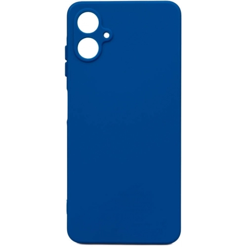 Samsung Galaxy A06 Kılıf Silikon Mat Esnek Kamera Korumalı Biye Kapak - Mavi