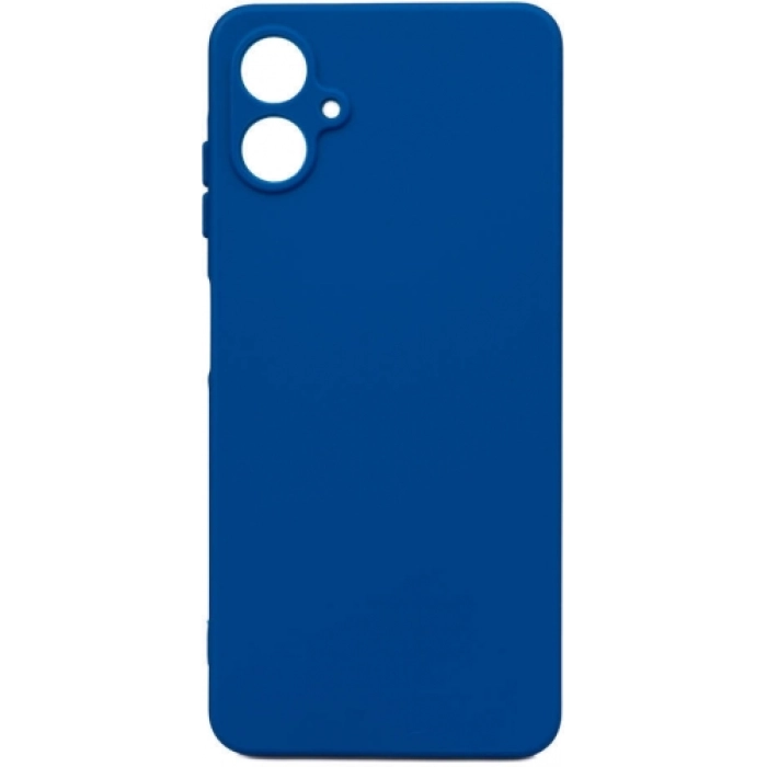 Samsung Galaxy A06 Kılıf Silikon Mat Esnek Kamera Korumalı Biye Kapak - Mavi