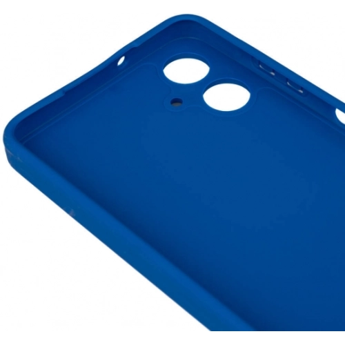 Samsung Galaxy A06 Kılıf Silikon Mat Esnek Kamera Korumalı Biye Kapak - Mavi