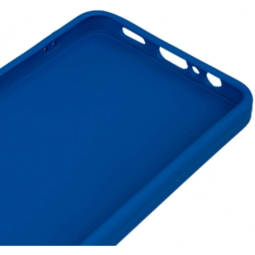 Samsung Galaxy A06 Kılıf Silikon Mat Esnek Kamera Korumalı Biye Kapak - Mavi