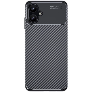 Samsung Galaxy A06 Kılıf Silikon Parmak İzi Bırakmayan Karbon Soft Negro Kapak - Siyah