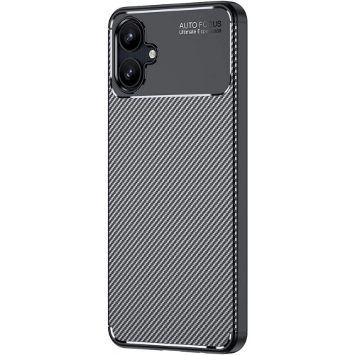 Samsung Galaxy A06 Kılıf Silikon Parmak İzi Bırakmayan Karbon Soft Negro Kapak - Siyah