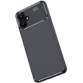 Samsung Galaxy A06 Kılıf Silikon Parmak İzi Bırakmayan Karbon Soft Negro Kapak - Siyah