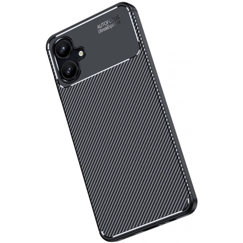 Samsung Galaxy A06 Kılıf Silikon Parmak İzi Bırakmayan Karbon Soft Negro Kapak - Siyah