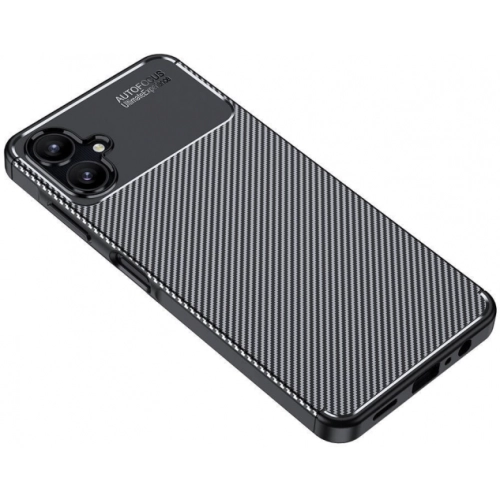 Samsung Galaxy A06 Kılıf Silikon Parmak İzi Bırakmayan Karbon Soft Negro Kapak - Siyah