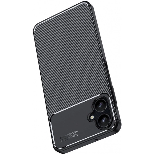 Samsung Galaxy A06 Kılıf Silikon Parmak İzi Bırakmayan Karbon Soft Negro Kapak - Siyah