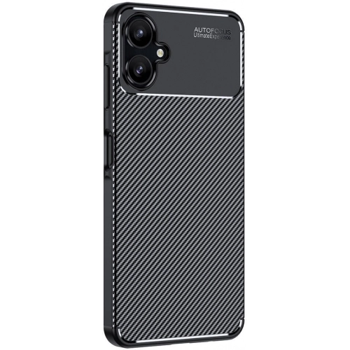 Samsung Galaxy A06 Kılıf Silikon Parmak İzi Bırakmayan Karbon Soft Negro Kapak - Siyah