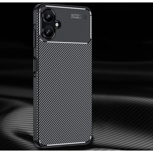 Samsung Galaxy A06 Kılıf Silikon Parmak İzi Bırakmayan Karbon Soft Negro Kapak - Siyah