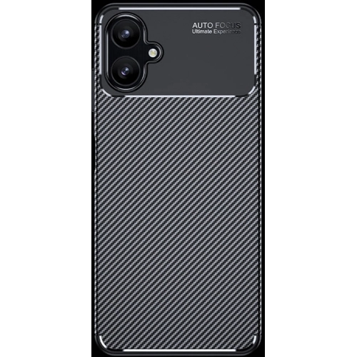 Samsung Galaxy A06 Kılıf Silikon Parmak İzi Bırakmayan Karbon Soft Negro Kapak - Siyah