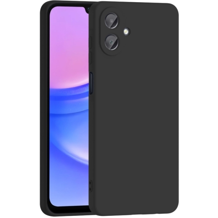 Samsung Galaxy A07 Kılıf İçi Kadife Mat Mara Lansman Silikon Kapak  - Siyah