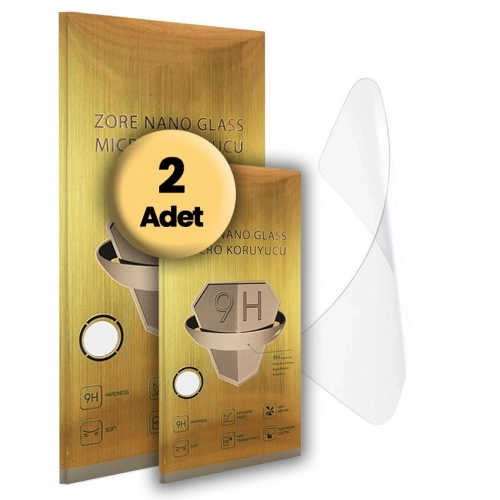 Samsung Galaxy A10 Ekran Koruyucu Gold Nano Esnek 2li Paket - Şeffaf