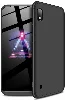 Samsung Galaxy A10 Kılıf 3 Parçalı 360 Tam Korumalı Rubber AYS Kapak  - Siyah