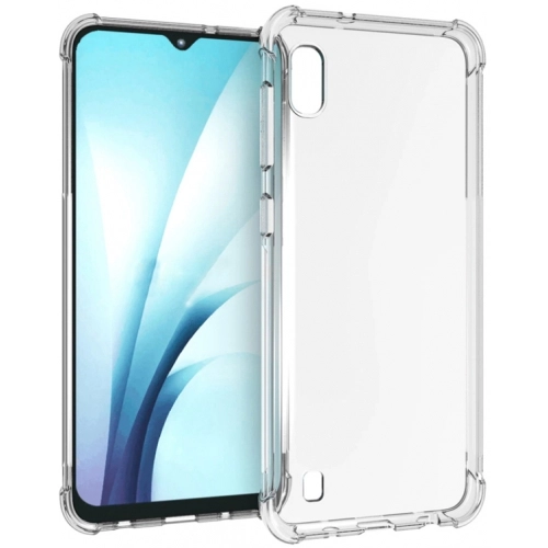 Samsung Galaxy A10 Kılıf Silikon Köşe Korumalı Airbag Darbe Emici Kapak - Şeffaf