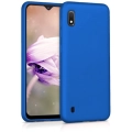 Samsung Galaxy A10 Kılıf İnce Soft Mat Renkli Esnek Silikon Kapak - Mavi