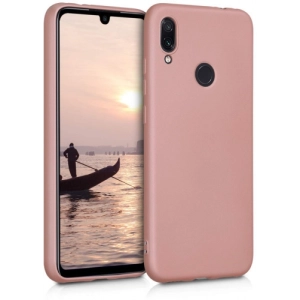 Samsung Galaxy A10s Kılıf İnce Soft Mat Renkli Esnek Silikon Kapak - Rose Gold