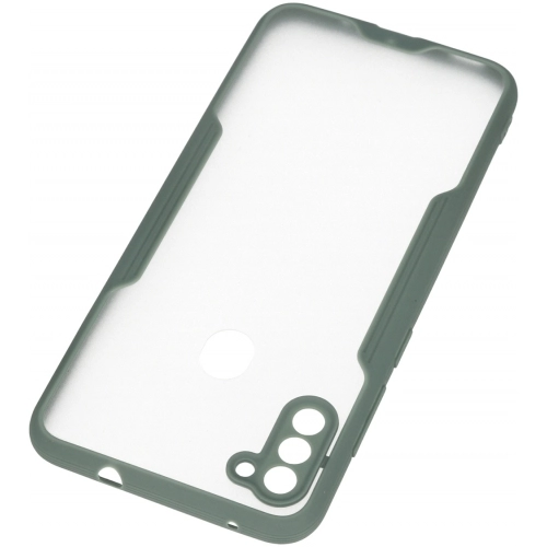 Samsung Galaxy A11 Kılıf Renkli Silikon Kamera Lens Korumalı Şeffaf Parfe Kapak - Yeşil