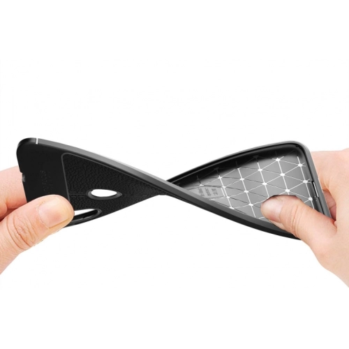 Samsung Galaxy A11 Kılıf Deri Görünümlü Lüks Parmak İzi Bırakmaz Niss Silikon Kapak - Siyah