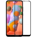 Samsung Galaxy A11 Kırılmaz Cam Tam Kapatan Kenarları Kırılmaya Dayanıklı Cam Ekran Koruyucu - Siyah