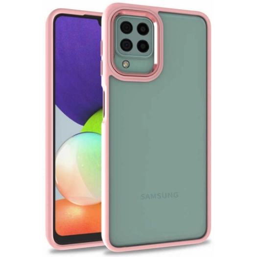 Samsung Galaxy A12 Kılıf Electro Silikon Renkli Flora Kapak - Rose Gold